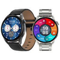 [Sangle gratuite] DT.NO1 DT3 Écran tactile complet de 1, 36 pouces Bluetooth appelant PPG + ECG Moniteur doxygène sa