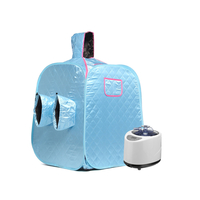 Sauna à vapeur 220V 1000W salle de cuisson à la vapeur pour double utilisateur télécommande intelligente pliable avec sa