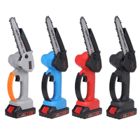 Scie à chaîne électrique 6 pouces Mini Cutter en bois 1200W Scie à une main pour le travail du bois sans fil