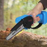 Scie à chaîne électrique Mini coupe-bois sans fil 1200W Scie à une main pour le travail du bois
