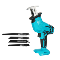 Scie alternative électrique portable sans fil 18 V 0-3000 tr / min / min scie sabre électrique avec 4 lames de scie adap