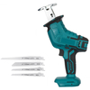 Scie alternative électrique sans fil coupe-bois portable Rechargeable avec kit de lames de scie 4 pièces pour Makita 18