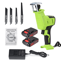 Scie alternative sans fil 21 V LED Scie électrique Outil de sciage en bois et métal avec 2 pièces Batterie