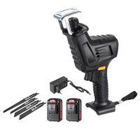 Scie alternative sans fil 21 V LED Scie électrique Outil de sciage pour bois et métal avec 2 pièces Batterie