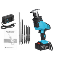 Scie alternative sans fil 26V/88V 6000mAh/13000mAh Scie sabre électrique au lithium avec 5 lames de scie