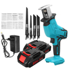 Scie alternative sans fil pour le travail du bois scie électrique avec aucune/4 lames de scie et aucune/1/2 Batterie Kit