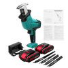 Scie alternative sans fil rechargeable coupe-bois à main Woodorking avec aucun/1/2 Batterie & 4 pièces Kit de scie élect