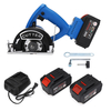 Scie circulaire sans fil électrique 1500W scies à bois à main avec 2 x 668TF 59800mah Li-ion Batterie