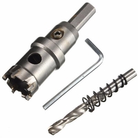 Scie emporte-pièce en métal à pointe de carbure de 15 mm - 24 mm avec clé / foret hélico dal