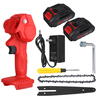 Scies à chaîne électriques sans fil 6 pouces 24 V tronçonneuse portable pour outil de coupe de bois de branche darb