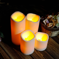Scintillement cylindrique Bougie LED Flameless Garden Yard Décoration de lampe de Noël