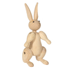 Sculpture sur bois Mlle Lapin Figurines Joints Marionnettes Animal Art Décoration Artisanat