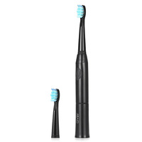 SEAGO E2 Brosse à dents électrique Sonic Batterie Poignée de charge étanche anti-dérapante avec 2 têtes de brosse à dent