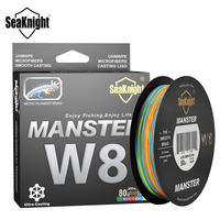 SeaKnight W8 300M Ligne de pêche de 8 brins tressés fil de leau salée multicolore de 20-100LB