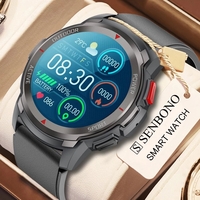 SENBONO MAX10 1, 32 pouces 360 * 360px HD Écran Connexion à une touche Bluetooth Appel NFC 24h Moniteur de fréquence card