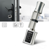 Serrure à cylindre intelligente Serrure de porte électronique de Style européen Code de clavier numérique RFID Serrure s