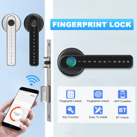Serrure de porte dempreintes digitales Mot de passe numérique Entrée intelligente Clé Bluetooth Sécurité APP