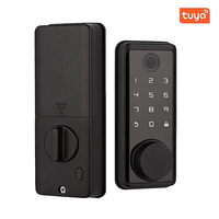Serrure de porte intelligente Tuya Intelligent Anti-vol Gateway Fingerprint Password Card Mobile APP Control Unlock Home
