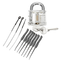 Serrure mini serrure ensemble outil serrure serrure outils serrure de formation + jeu de clés ensemble avec extracteur d