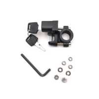 Serrure universelle pour casque de moto Serrures en alliage daluminium avec clés pour guidon de 7/8 "22mm Moto Dirt