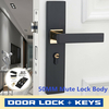 Serrures de poignée de levier dentrée de porte à la maison en acier noir + 3 clés réglées pour la porte en bois d&