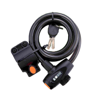 Serrures de vélo antivol câble de verrouillage câble métallique 2 clés 12 * 1200mm vtt BMX vélo de route de montagne ant