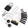 Serrurier fournit des outils à main avec un ensemble de sélection de serrure pratique,  clé de tension,  outil de clé cass