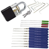 Serrurier Outil de tension Pratique Verrouillage Picks Set Combinaison Broken Key Extractor Tools Transparent Lock avec