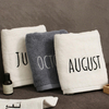 Serviette de bain en coton pur Logo Month Soft Serviette de toilette super absorbant Thicken
