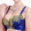 Sexy Deep V Push Up dentelle de tournesol brodé U Back Underwire soutien-gorge réglable