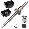 Sfu1605 balle longueur de vis 250mm avec 1 jeu de supports bk / de BF12 et 6.35mm x 10mm coupleur pour cnc