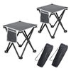 SGODDE 2 pièces chaise pliante tabouret de pêche avec sac de transport siège en aluminium ultraléger maison pêche Campin