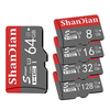 ShanDian Haute Vitesse 8 Go-256 Go Classe 10 Carte Mémoire SD/TF Flash Lecteur avec Adaptateur de Carte pour iPhone 12 P