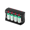 Sheingka RCR123A Batterie La base de charge du chargeur à 8 emplacements peut charger 8 pièces 16340 16350 Batterie