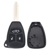 Shell principal de cas fob à distance de 3 boutons de voiture avec la lame non-découpée A48 pour Chrysler Dodge