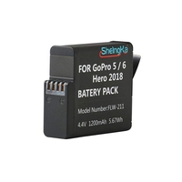 ShelngKa FLW-211 4.4V 1200mAh 5.67Wh LiPo Batterie Pour GoPro Hero 5/6 / Hero 2018 Caméra daction FPV