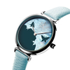 SHENGKE SK K0101 Concise Papillon Bracelet En Cuir Bracelet De Mode Femme Bracelet Couleur Féminine Montre À Quartz