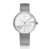 SHENGKE SK K0105L Ligne géométrique Simple Aiguille Cadran Femmes Full Steel Ladies Dress De Luxe Montre À Quartz