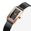 SHENGKE SK K0119 Montre pour dame de forme rectangulaire avec cadran drapé pour femme