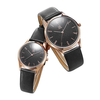 SHENGKE SK K9003 Couple Cuir Simple Cadran Élégant Ultra-mince Affaire Hommes Femmes Montre À Quartz
