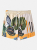 Short à cordon de serrage tropical pour hommes