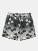 Short ample à cordon de serrage à imprimé cocotier pour homme