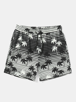 Short ample à cordon de serrage à imprimé cocotier pour homme