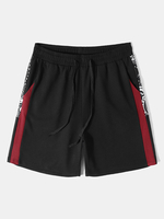 Short ample à cordon de serrage pour homme avec imprimé cachemire dans le dos