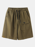 Short cargo à poches multiples en coton pour hommes