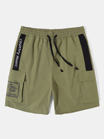 Short cargo décontracté avec cordon de serrage pour homme