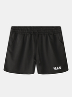 Short décontracté à imprimé lettre pour homme