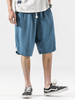 Short décontracté 100% coton de couleur unie pour hommes