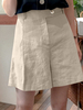 Short décontracté ample à jambe large et fermeture éclair pour femmes