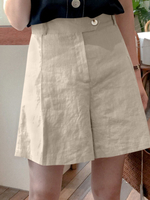 Short décontracté ample à jambe large et fermeture éclair pour femmes